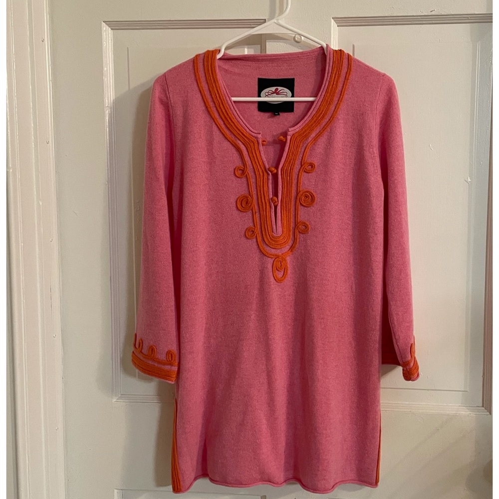 Monelle Cashmere Tunic Sweater Pink Size M